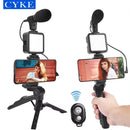 5-in-1 Video Making Kit – Light, Microphone, Tripod, and Phone Holder.